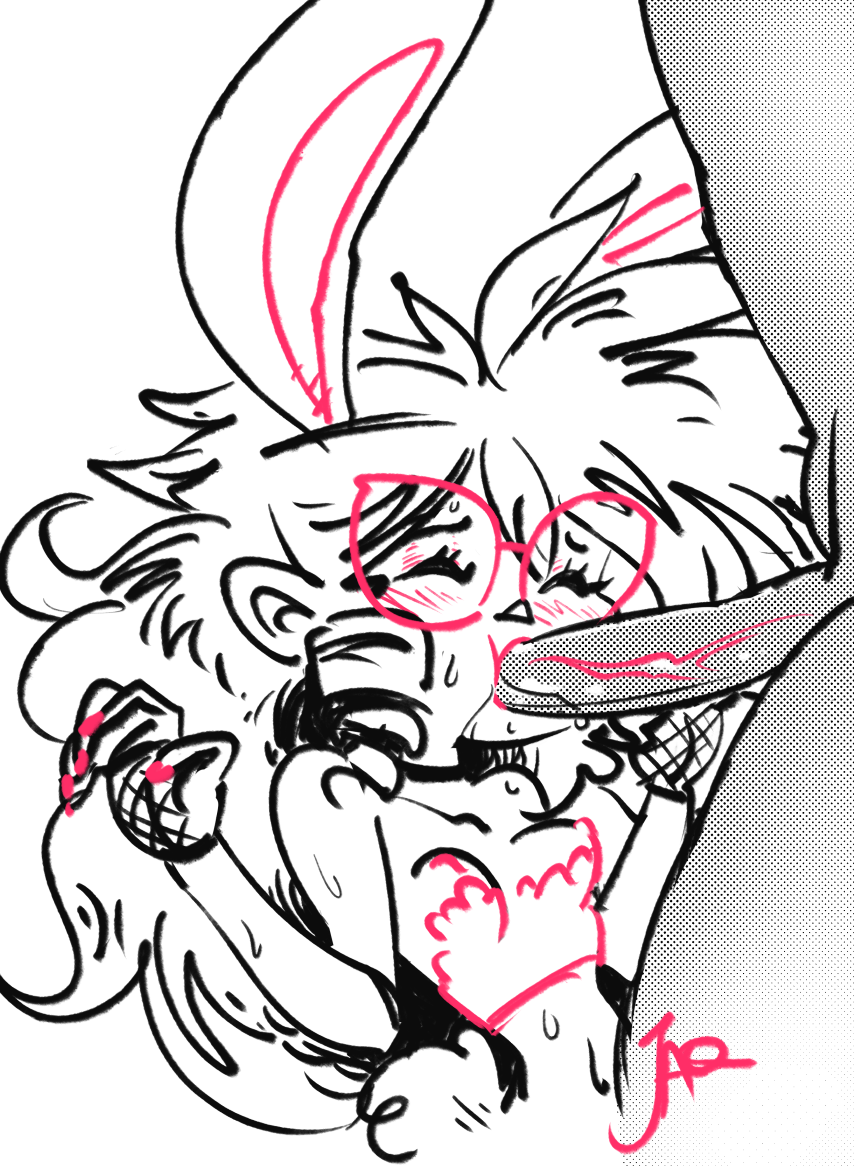 Something's in her mouth